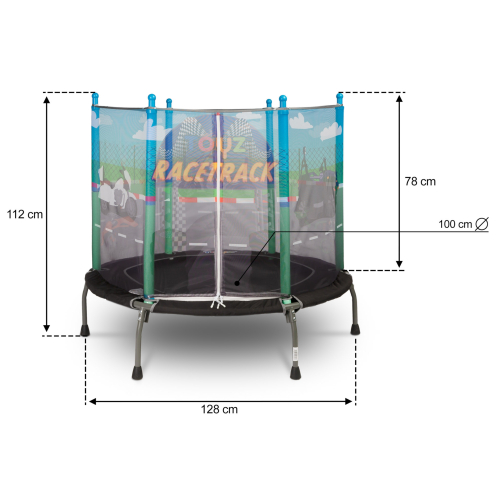 Trampolina sportowa  dla dzieci Wyścig samochodowy | Do ogrodu i domu | NELIK