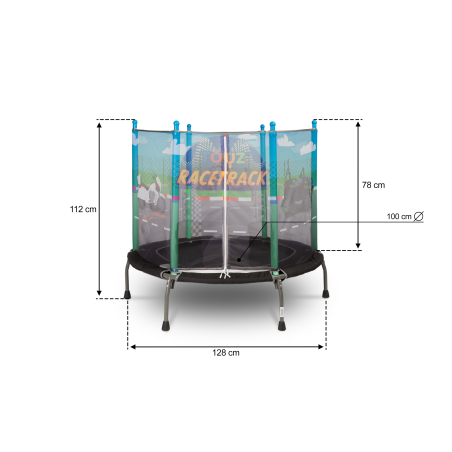 Trampolina sportowa  dla dzieci Wyścig samochodowy | Do ogrodu i domu | NELIK