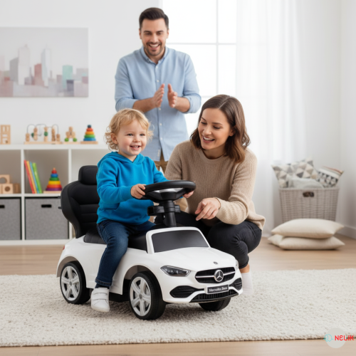 Jeździk pchacz 3w1 Mercedes C63 gumowe koła  autko samochodzik dla dzieci na roczek