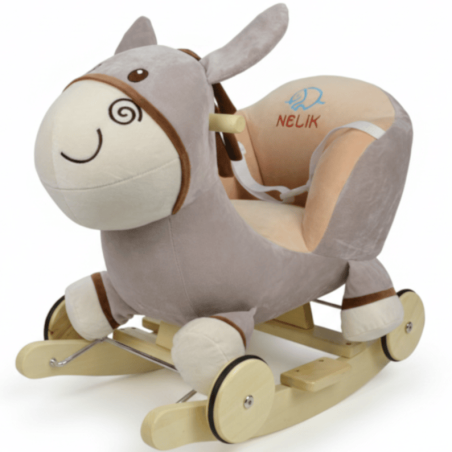 2W1 BUJAK NA BIEGUNACH I JEŹDZIK OSIOŁEK MIĘKKI PLUSZAK | ZABAWKI DLA DZIECI