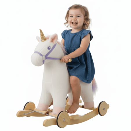 2W1 BUJAK NA BIEGUNACH I JEŹDZIK MIĘKKI PLUSZAK | ZABAWKI DLA DZIECI