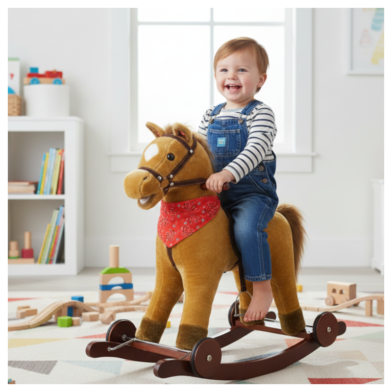 2W1 BUJAK NA BIEGUNACH I JEŹDZIK MIĘKKI PLUSZAK | ZABAWKI DLA DZIECI