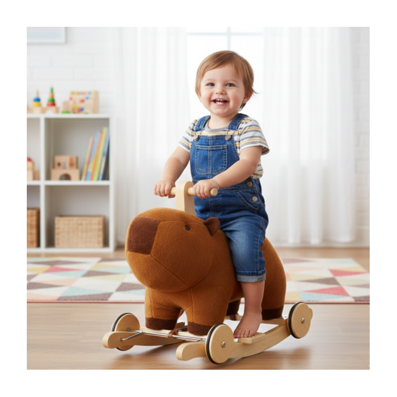 2W1 BUJAK NA BIEGUNACH I JEŹDZIK MIĘKKI PLUSZAK | ZABAWKI DLA DZIECI