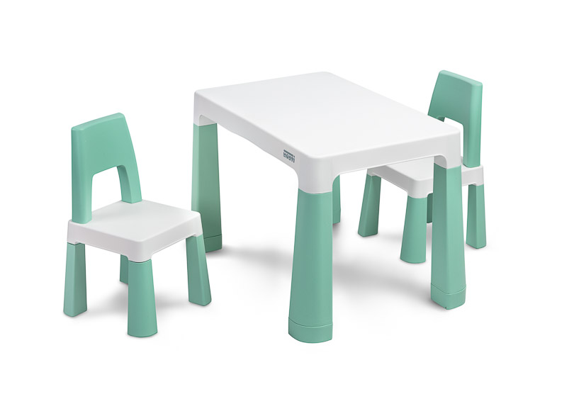 Zielony komplet stolik dziecięcy i krzesełka